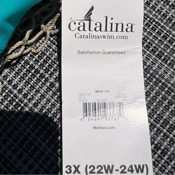 Catalina Mesh Front Swimsuit Teal Size 3X NWT - Picture 6 of 7